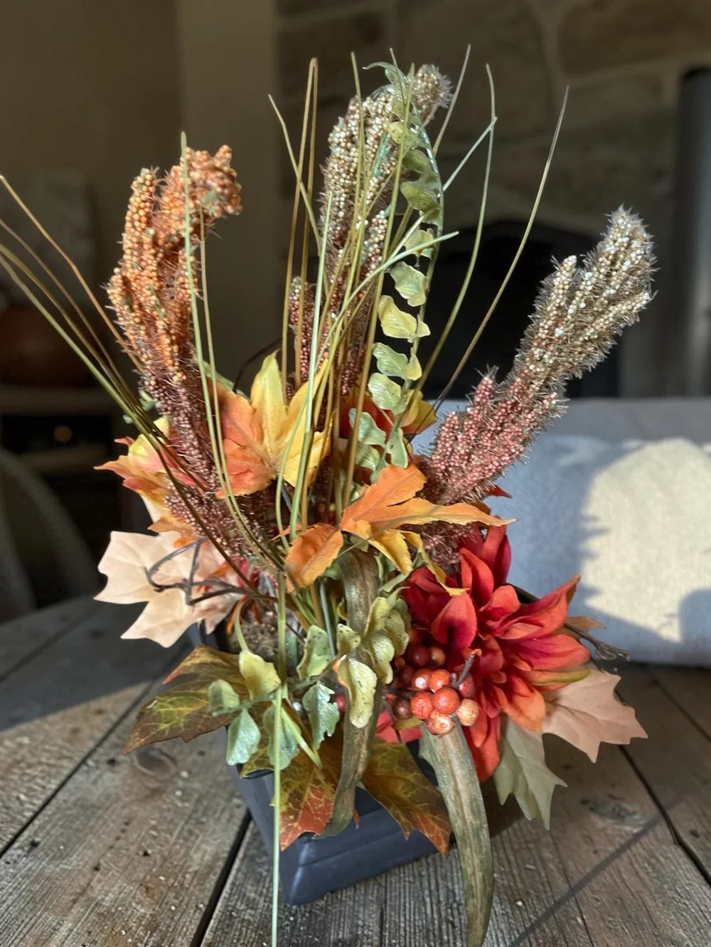 Beautiful Fall Harvest Floral Arrangement – Complete Display